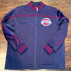 Detroit Pistons Throwback Track Jacket Mens